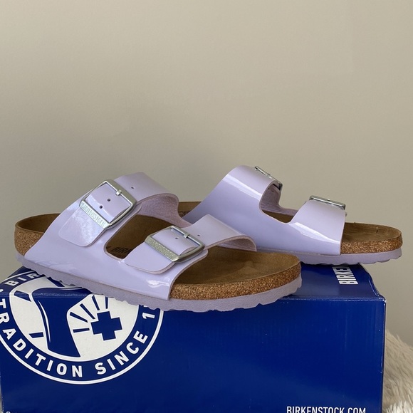 Birkenstock Arizona Patent Birko-Flor Sandals - Picture 7 of 12